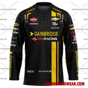 Nick Sanchez Nascar Racing 2024 Rev Racing Gainbridge Uniform Apparel Clothes Baseball Jersey Hockey Jersey 3 Nascar store - Loyal fans of Nick Sanchez's Men's Baseball Jersey,Women's Baseball Jersey,Kid's Baseball Jersey,Men's Hockey Jerseys,WoMen's Hockey Jerseys,Youth's Hockey Jerseys:vintage nascar racing suit,uniform,apparel,shirts,merch,hoodie,jackets,shorts,sweatshirt,outfits,clothes