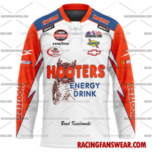 Brad Keselowski Nascar Racing 2006 JR Motorsports Hooters Uniform Apparel Clothes Baseball Jersey Hockey Jersey 3 Nascar store - Loyal fans of Brad Keselowski's Men's Baseball Jersey,Women's Baseball Jersey,Kid's Baseball Jersey,Men's Hockey Jerseys,WoMen's Hockey Jerseys,Youth's Hockey Jerseys:vintage nascar racing suit,uniform,apparel,shirts,merch,hoodie,jackets,shorts,sweatshirt,outfits,clothes