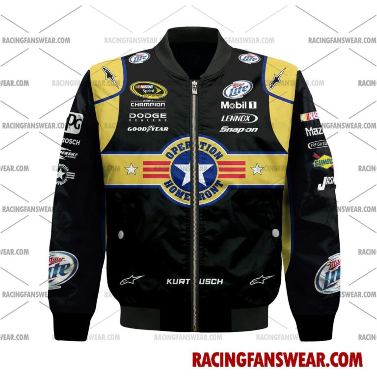 Nascar store - Loyal fans of Kurt Busch's Bomber Jacket,Unisex Thick Coat,Unisex Sleeveless Hoodie,Unisex Hooded T-Shirt,Kid Sleeveless Hoodie,Kid Hooded T-Shirts,Kid Thick Coat:vintage nascar racing suit,uniform,apparel,shirts,merch,hoodie,jackets,shorts,sweatshirt,outfits,clothes