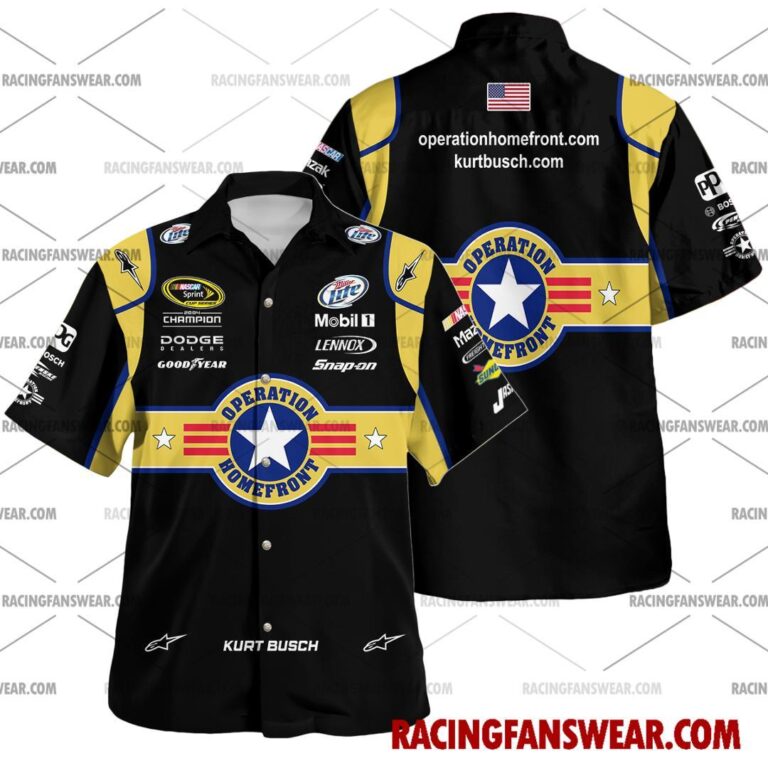 Nascar store - Loyal fans of Kurt Busch's Unisex Hawaiian Shirt,Unisex Polo Shirt,Kid Hawaiian Shirt,Kid Polo Shirt:vintage nascar racing suit,uniform,apparel,shirts,merch,hoodie,jackets,shorts,sweatshirt,outfits,clothes