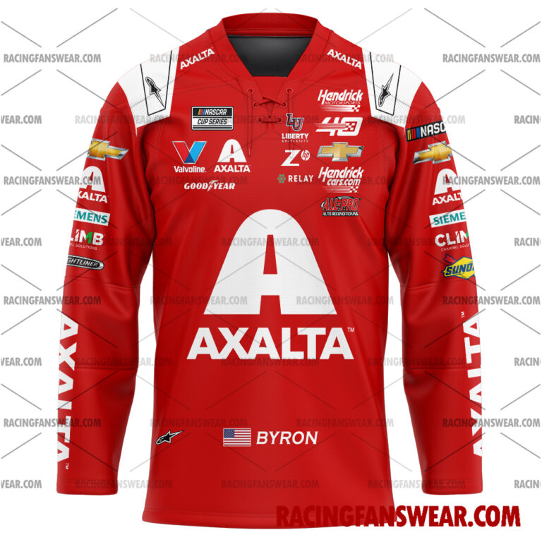 Nascar store - Loyal fans of William Byron's Men's Baseball Jersey,Women's Baseball Jersey,Kid's Baseball Jersey,Men's Hockey Jerseys,WoMen's Hockey Jerseys,Youth's Hockey Jerseys:vintage nascar racing suit,uniform,apparel,shirts,merch,hoodie,jackets,shorts,sweatshirt,outfits,clothes