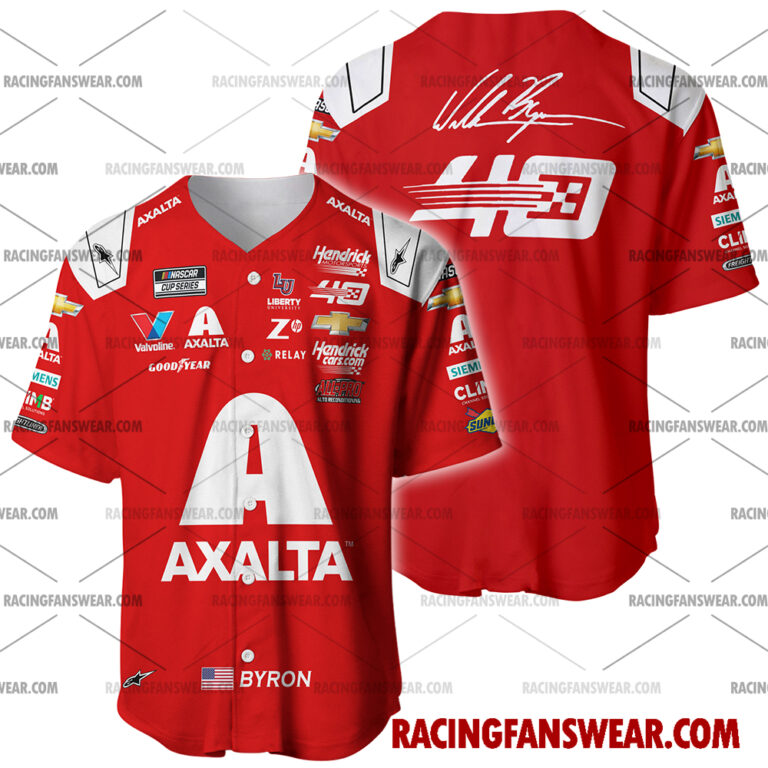 Nascar store - Loyal fans of William Byron's Men's Baseball Jersey,Women's Baseball Jersey,Kid's Baseball Jersey,Men's Hockey Jerseys,WoMen's Hockey Jerseys,Youth's Hockey Jerseys:vintage nascar racing suit,uniform,apparel,shirts,merch,hoodie,jackets,shorts,sweatshirt,outfits,clothes