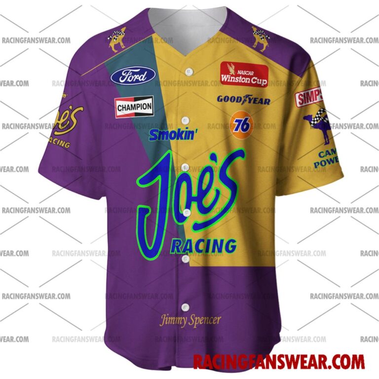 Nascar store - Loyal fans of Jimmy Spencer's Men's Baseball Jersey,Women's Baseball Jersey,Kid's Baseball Jersey,Men's Hockey Jerseys,WoMen's Hockey Jerseys,Youth's Hockey Jerseys:vintage nascar racing suit,uniform,apparel,shirts,merch,hoodie,jackets,shorts,sweatshirt,outfits,clothes