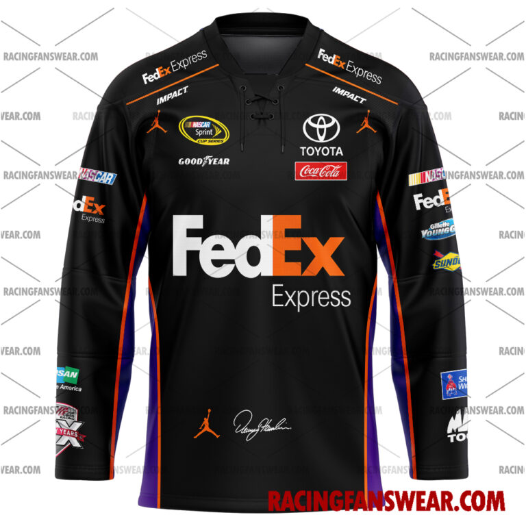 Nascar store - Loyal fans of Denny Hamlin's Men's Baseball Jersey,Women's Baseball Jersey,Kid's Baseball Jersey,Men's Hockey Jerseys,WoMen's Hockey Jerseys,Youth's Hockey Jerseys:vintage nascar racing suit,uniform,apparel,shirts,merch,merchandise,jersey,hoodie,jackets,shorts,sweatshirt,outfits,clothes