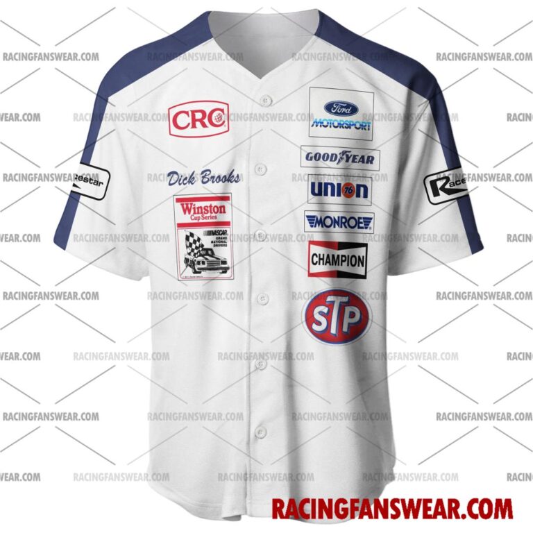 Nascar store - Loyal fans of Dick Brooks's Men's Baseball Jersey,Women's Baseball Jersey,Kid's Baseball Jersey,Men's Hockey Jerseys,WoMen's Hockey Jerseys,Youth's Hockey Jerseys:vintage nascar racing suit,uniform,apparel,shirts,merch,merchandise,jersey,hoodie,jackets,shorts,sweatshirt,outfits,clothes