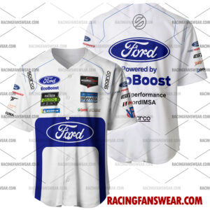 Ford GT IMSA Racing 2017 Uniform Apparel Clothes Baseball Jersey Hockey Jersey Suit for daily life, Fabric: 95% polyester and 5% spandex, Regular fit, Stitch Color: automatically matched based on patterns