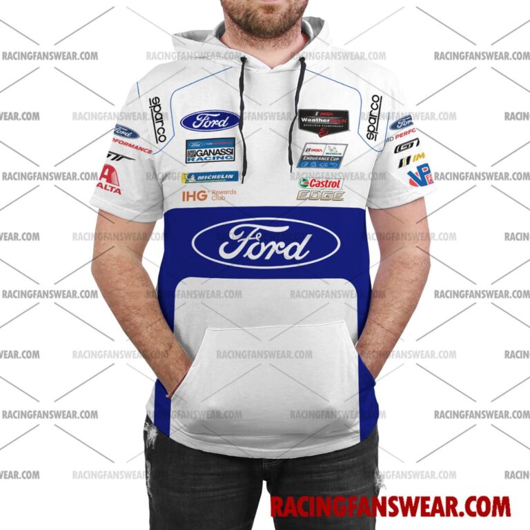 Ford GT IMSA Racing 2017 Uniform Apparel Clothes Bomber Thick Coat Sleeveless Hoodie Hooded T-Shirt Suit for daily life, Fabric: 95% polyester and 5% spandex, Regular fit, Stitch Color: automatically matched based on patterns