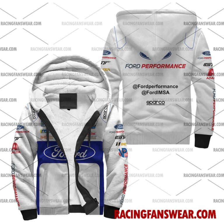 Ford GT IMSA Racing 2017 Uniform Apparel Clothes Bomber Thick Coat Sleeveless Hoodie Hooded T-Shirt Suit for daily life, Fabric: 95% polyester and 5% spandex, Regular fit, Stitch Color: automatically matched based on patterns