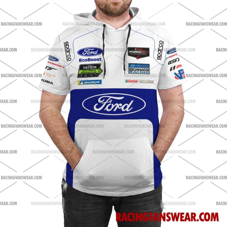 Ford GT IMSA Racing 2017 Uniform Apparel Clothes Bomber Thick Coat Sleeveless Hoodie Hooded T-Shirt Suit for daily life, Fabric: 95% polyester and 5% spandex, Regular fit, Stitch Color: automatically matched based on patterns