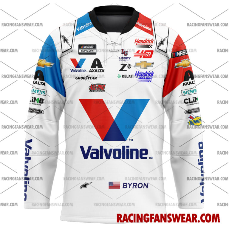 Nascar store - Loyal fans of William Byron's Men's Baseball Jersey,Women's Baseball Jersey,Kid's Baseball Jersey,Men's Hockey Jerseys,WoMen's Hockey Jerseys,Youth's Hockey Jerseys:vintage nascar racing suit,uniform,apparel,shirts,merch,merchandise,jersey,hoodie,jackets,shorts,sweatshirt,outfits,clothes