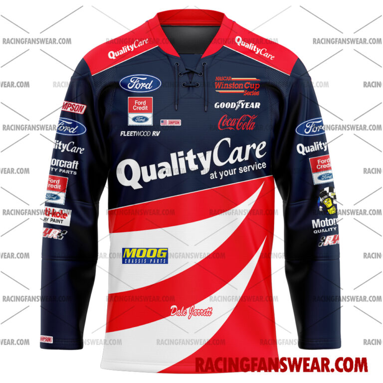 Nascar store - Loyal fans of Dale Jarrett's Men's Baseball Jersey,Women's Baseball Jersey,Kid's Baseball Jersey,Men's Hockey Jerseys,WoMen's Hockey Jerseys,Youth's Hockey Jerseys:vintage nascar racing suit,uniform,apparel,shirts,merch,merchandise,jersey,hoodie,jackets,shorts,sweatshirt,outfits,clothes