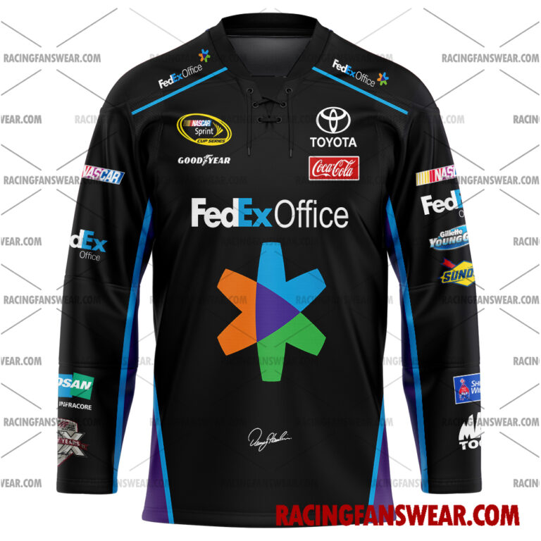 Nascar store - Loyal fans of Denny Hamlin's Men's Baseball Jersey,Women's Baseball Jersey,Kid's Baseball Jersey,Men's Hockey Jerseys,WoMen's Hockey Jerseys,Youth's Hockey Jerseys:vintage nascar racing suit,uniform,apparel,shirts,merch,merchandise,jersey,hoodie,jackets,shorts,sweatshirt,outfits,clothes