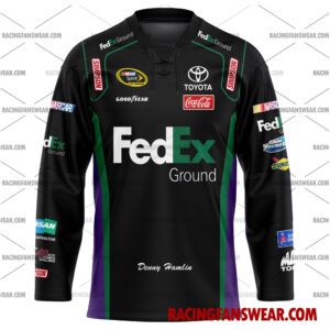 Denny Hamlin Nascar Racing 2010 Uniform Apparel Clothes Baseball Jersey Hockey Jersey 3 Nascar store - Loyal fans of Denny Hamlin's Men's Baseball Jersey,Women's Baseball Jersey,Kid's Baseball Jersey,Men's Hockey Jerseys,WoMen's Hockey Jerseys,Youth's Hockey Jerseys:vintage nascar racing suit,uniform,apparel,shirts,merch,merchandise,jersey,hoodie,jackets,shorts,sweatshirt,outfits,clothes