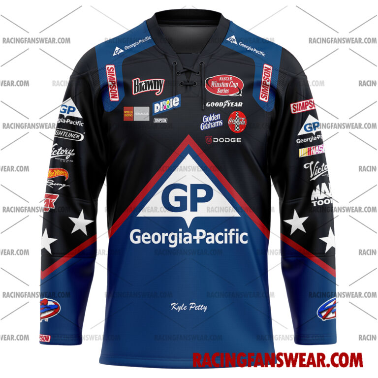 Nascar store - Loyal fans of Kyle Petty's Men's Baseball Jersey,Women's Baseball Jersey,Kid's Baseball Jersey,Men's Hockey Jerseys,WoMen's Hockey Jerseys,Youth's Hockey Jerseys:vintage nascar racing suit,uniform,apparel,shirts,merch,merchandise,jersey,hoodie,jackets,shorts,sweatshirt,outfits,clothes