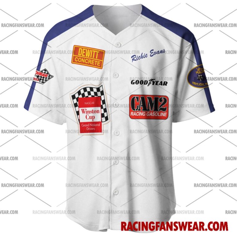 Nascar store - Loyal fans of Richie Evans's Men's Baseball Jersey,Women's Baseball Jersey,Kid's Baseball Jersey,Men's Hockey Jerseys,WoMen's Hockey Jerseys,Youth's Hockey Jerseys:vintage nascar racing suit,uniform,apparel,shirts,merch,merchandise,jersey,hoodie,jackets,shorts,sweatshirt,outfits,clothes