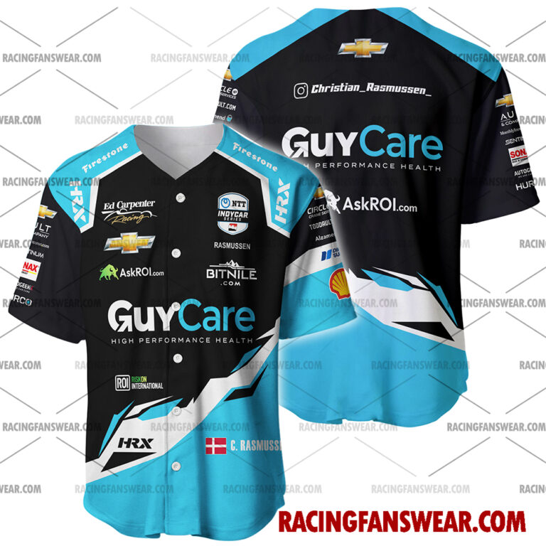 IndyCar store - Loyal fans of Christian Rasmussen's Men's Baseball Jersey,Women's Baseball Jersey,Kid's Baseball Jersey,Men's Hockey Jerseys,WoMen's Hockey Jerseys,Youth's Hockey Jerseys:Vintage indycar racing suit,uniform,apparel,shirts,merch,merchandise,jersey,hoodie,jackets,shorts,sweatshirt,outfits,clothes