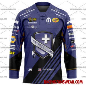 Jack Beckman NHRA Racing 2019 Uniform Apparel Clothes Baseball Jersey Hockey Jersey 3 NHRA store - Loyal fans of Jack Beckman's Men's Baseball Jersey,Women's Baseball Jersey,Kid's Baseball Jersey,Men's Hockey Jerseys,WoMen's Hockey Jerseys,Youth's Hockey Jerseys:vintage NHRA racing suit,uniform,apparel,shirts,merch,merchandise,jersey,hoodie,jackets,shorts,sweatshirt,outfits,clothes