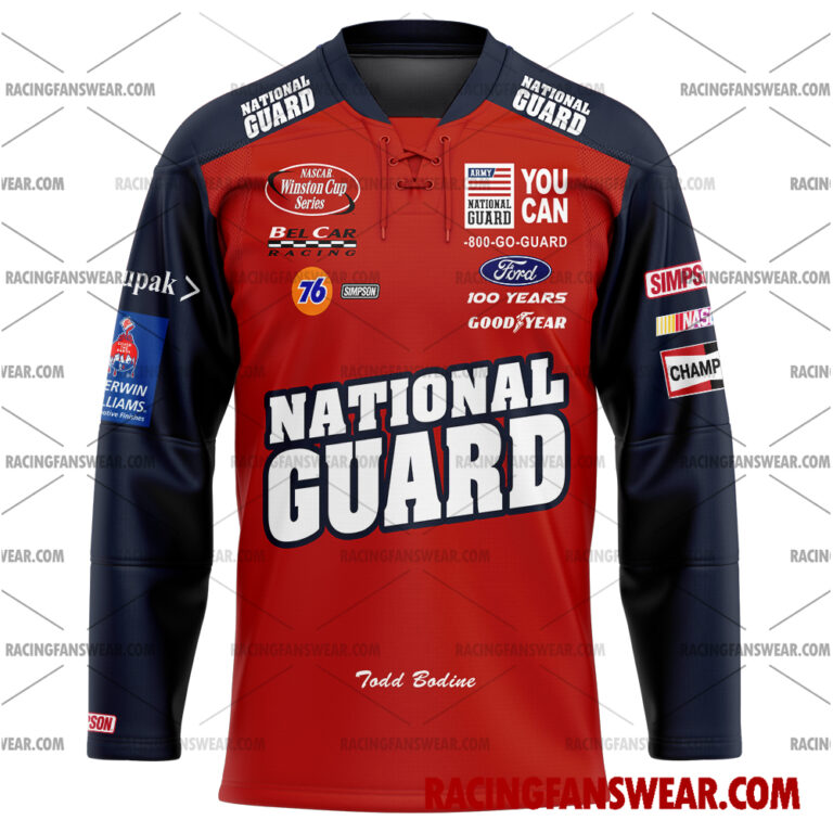 Nascar store - Loyal fans of Todd Bodine's Men's Baseball Jersey,Women's Baseball Jersey,Kid's Baseball Jersey,Men's Hockey Jerseys,WoMen's Hockey Jerseys,Youth's Hockey Jerseys:vintage nascar racing suit,uniform,apparel,shirts,merch,merchandise,jersey,hoodie,jackets,shorts,sweatshirt,outfits,clothes