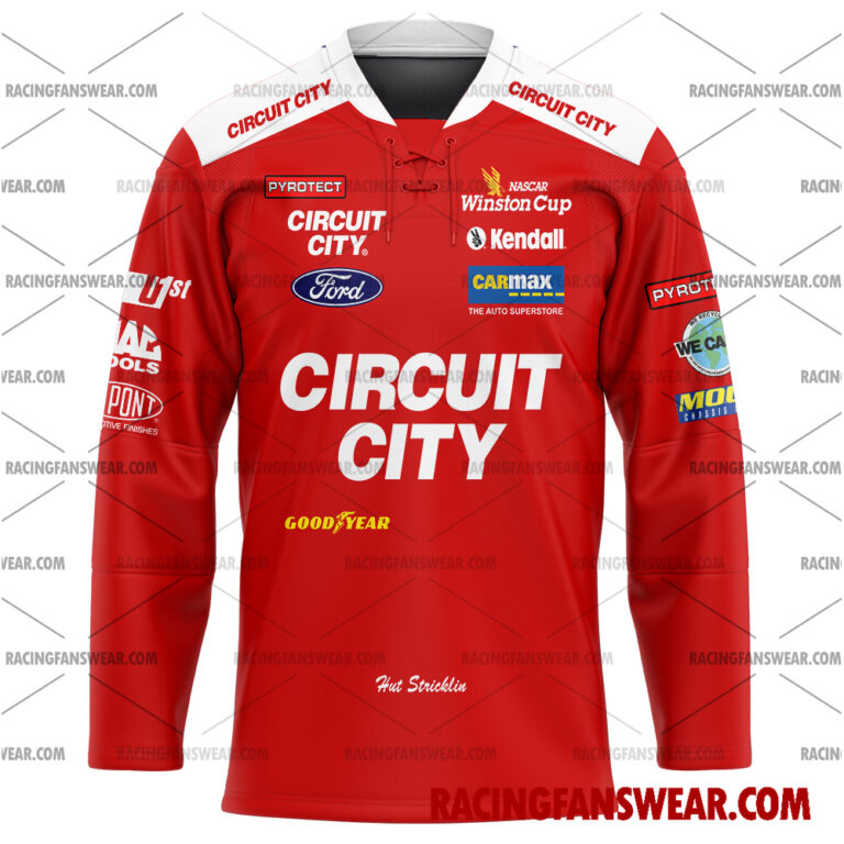 Nascar store - Loyal fans of Hut Stricklin's Men's Baseball Jersey,Women's Baseball Jersey,Kid's Baseball Jersey,Men's Hockey Jerseys,WoMen's Hockey Jerseys,Youth's Hockey Jerseys:vintage nascar racing suit,uniform,apparel,shirts,merch,merchandise,jersey,hoodie,jackets,shorts,sweatshirt,outfits,clothes