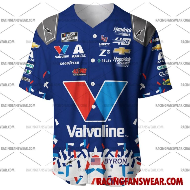 Nascar store - Loyal fans of William Byron's Men's Baseball Jersey,Women's Baseball Jersey,Kid's Baseball Jersey,Men's Hockey Jerseys,WoMen's Hockey Jerseys,Youth's Hockey Jerseys:vintage nascar racing suit,uniform,apparel,shirts,merch,merchandise,jersey,hoodie,jackets,shorts,sweatshirt,outfits,clothes