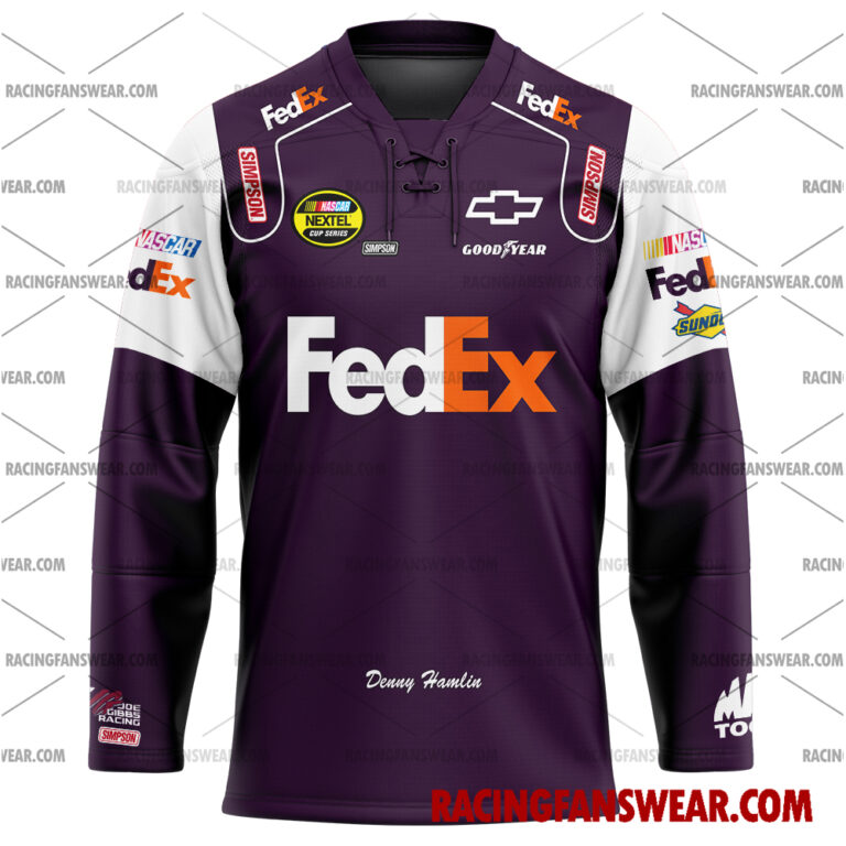 Nascar store - Loyal fans of Denny Hamlin's Men's Baseball Jersey,Women's Baseball Jersey,Kid's Baseball Jersey,Men's Hockey Jerseys,WoMen's Hockey Jerseys,Youth's Hockey Jerseys:vintage nascar racing suit,uniform,apparel,shirts,merch,merchandise,jersey,hoodie,jackets,shorts,sweatshirt,outfits,clothes