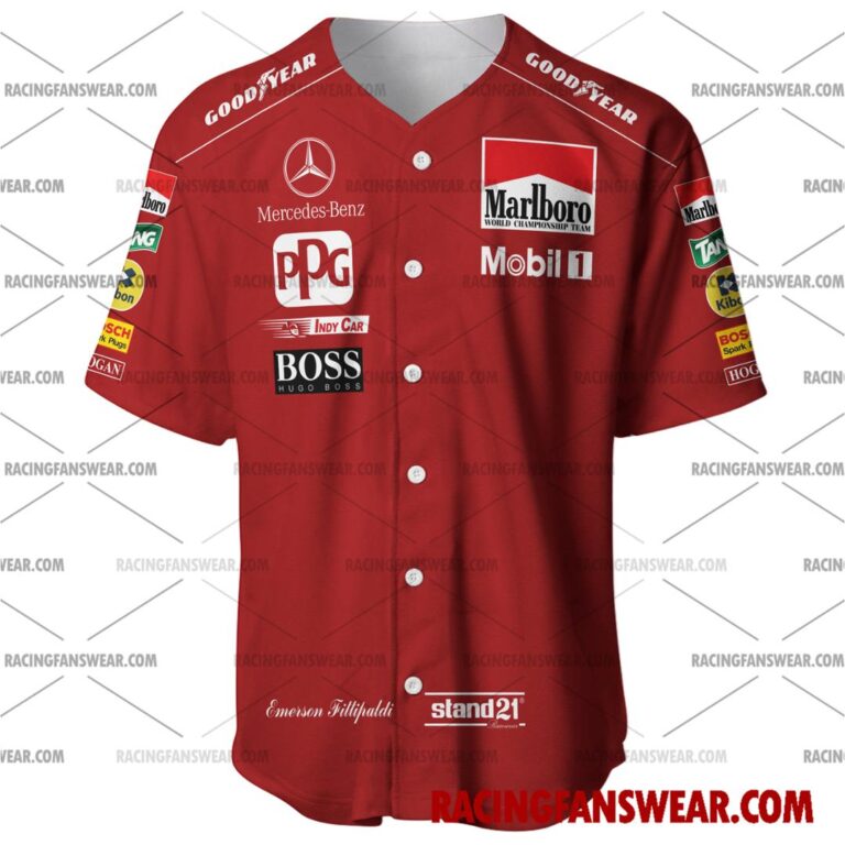 IndyCar store - Loyal fans of Emerson Fittipaldi's Men's Baseball Jersey,Women's Baseball Jersey,Kid's Baseball Jersey,Men's Hockey Jerseys,WoMen's Hockey Jerseys,Youth's Hockey Jerseys:Vintage indycar racing suit,uniform,apparel,shirts,merch,merchandise,jersey,hoodie,jackets,shorts,sweatshirt,outfits,clothes