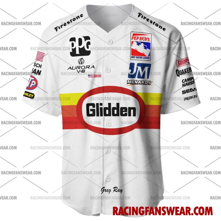IndyCar store - Loyal fans of Greg Ray's Men's Baseball Jersey,Women's Baseball Jersey,Kid's Baseball Jersey,Men's Hockey Jerseys,WoMen's Hockey Jerseys,Youth's Hockey Jerseys:Vintage indycar racing suit,uniform,apparel,shirts,merch,merchandise,jersey,hoodie,jackets,shorts,sweatshirt,outfits,clothes