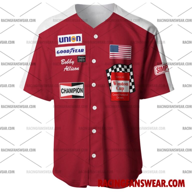 Nascar store - Loyal fans of Bobby Allison's Men's Baseball Jersey,Women's Baseball Jersey,Kid's Baseball Jersey,Men's Hockey Jerseys,WoMen's Hockey Jerseys,Youth's Hockey Jerseys:vintage nascar racing suit,uniform,apparel,shirts,merch,merchandise,jersey,hoodie,jackets,shorts,sweatshirt,outfits,clothes