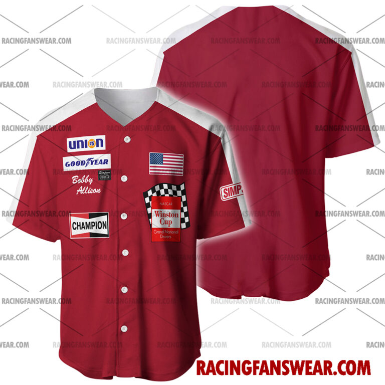 Nascar store - Loyal fans of Bobby Allison's Men's Baseball Jersey,Women's Baseball Jersey,Kid's Baseball Jersey,Men's Hockey Jerseys,WoMen's Hockey Jerseys,Youth's Hockey Jerseys:vintage nascar racing suit,uniform,apparel,shirts,merch,merchandise,jersey,hoodie,jackets,shorts,sweatshirt,outfits,clothes