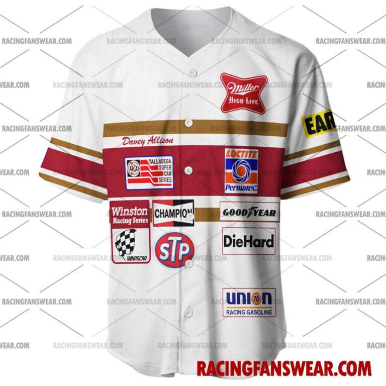 Nascar store - Loyal fans of Davey Allison's Men's Baseball Jersey,Women's Baseball Jersey,Kid's Baseball Jersey,Men's Hockey Jerseys,WoMen's Hockey Jerseys,Youth's Hockey Jerseys:vintage nascar racing suit,uniform,apparel,shirts,merch,merchandise,jersey,hoodie,jackets,shorts,sweatshirt,outfits,clothes