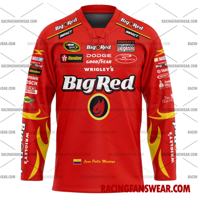 Nascar store - Loyal fans of Juan Pablo Montoya's Men's Baseball Jersey,Women's Baseball Jersey,Kid's Baseball Jersey,Men's Hockey Jerseys,WoMen's Hockey Jerseys,Youth's Hockey Jerseys:vintage nascar racing suit,uniform,apparel,shirts,merch,merchandise,jersey,hoodie,jackets,shorts,sweatshirt,outfits,clothes