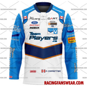 Patrick Carpentier IndyCar Racing 2001 Uniform Apparel Clothes Baseball Jersey Hockey Jersey 3 IndyCar store - Loyal fans of Patrick Carpentier's Men's Baseball Jersey,Women's Baseball Jersey,Kid's Baseball Jersey,Men's Hockey Jerseys,WoMen's Hockey Jerseys,Youth's Hockey Jerseys:Vintage indycar racing suit,uniform,apparel,shirts,merch,merchandise,jersey,hoodie,jackets,shorts,sweatshirt,outfits,clothes