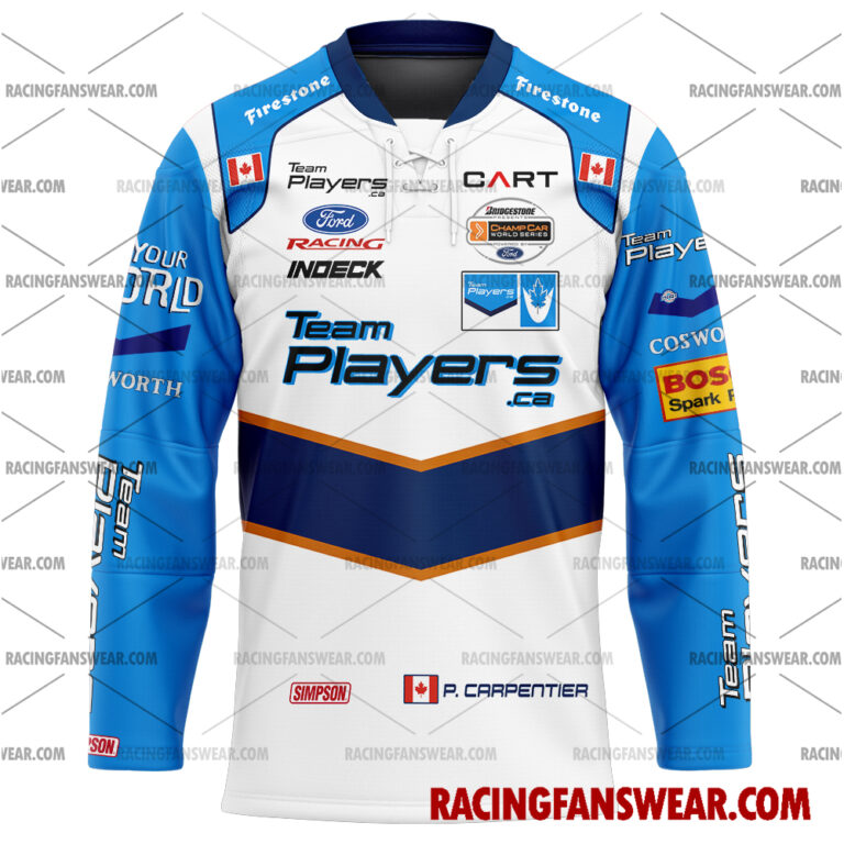 IndyCar store - Loyal fans of Patrick Carpentier's Men's Baseball Jersey,Women's Baseball Jersey,Kid's Baseball Jersey,Men's Hockey Jerseys,WoMen's Hockey Jerseys,Youth's Hockey Jerseys:Vintage indycar racing suit,uniform,apparel,shirts,merch,merchandise,jersey,hoodie,jackets,shorts,sweatshirt,outfits,clothes