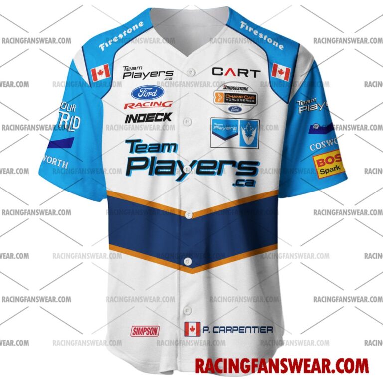 IndyCar store - Loyal fans of Patrick Carpentier's Men's Baseball Jersey,Women's Baseball Jersey,Kid's Baseball Jersey,Men's Hockey Jerseys,WoMen's Hockey Jerseys,Youth's Hockey Jerseys:Vintage indycar racing suit,uniform,apparel,shirts,merch,merchandise,jersey,hoodie,jackets,shorts,sweatshirt,outfits,clothes