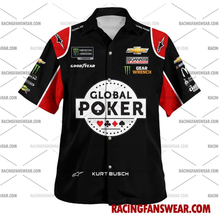 Nascar store - Loyal fans of Kurt Busch's Unisex Hawaiian Shirt,Unisex Polo Shirt,Kid Hawaiian Shirt,Kid Polo Shirt:vintage nascar racing suit,uniform,apparel,shirts,merch,merchandise,jersey,hoodie,jackets,shorts,sweatshirt,outfits,clothes