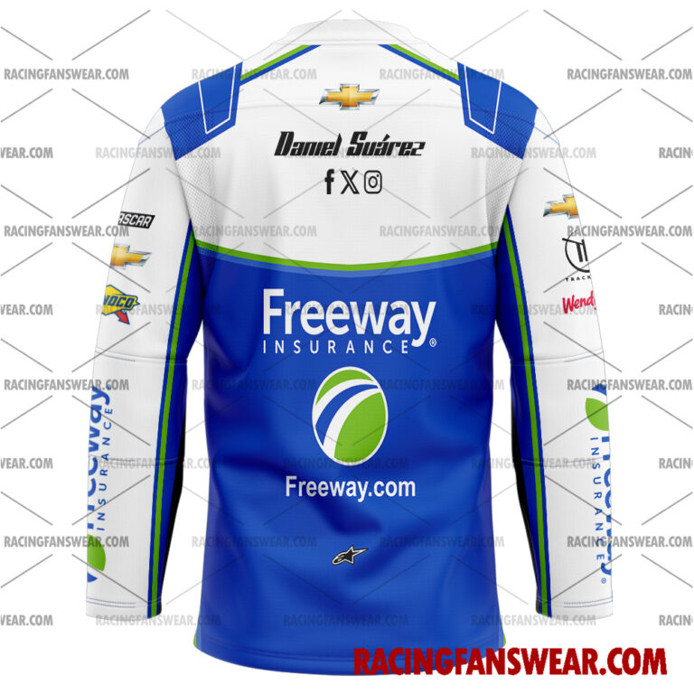 Nascar store - Loyal fans of Daniel Suarez's Men's Baseball Jersey,Women's Baseball Jersey,Kid's Baseball Jersey,Men's Hockey Jerseys,WoMen's Hockey Jerseys,Youth's Hockey Jerseys:vintage nascar racing suit,uniform,apparel,shirts,merch,merchandise,jersey,hoodie,jackets,shorts,sweatshirt,outfits,clothes