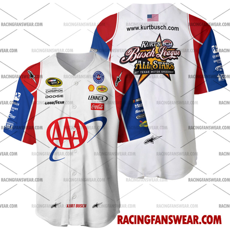 Nascar store - Loyal fans of Kurt Busch's Men's Baseball Jersey,Women's Baseball Jersey,Kid's Baseball Jersey,Men's Hockey Jerseys,WoMen's Hockey Jerseys,Youth's Hockey Jerseys:vintage nascar racing suit,uniform,apparel,shirts,merch,merchandise,jersey,hoodie,jackets,shorts,sweatshirt,outfits,clothes