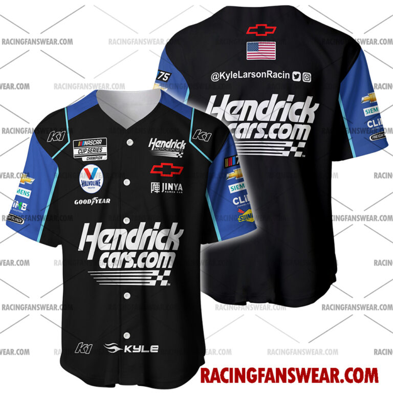 Nascar store - Loyal fans of Kyle Larson's Men's Baseball Jersey,Women's Baseball Jersey,Kid's Baseball Jersey,Men's Hockey Jerseys,WoMen's Hockey Jerseys,Youth's Hockey Jerseys:vintage nascar racing suit,uniform,apparel,shirts,merch,merchandise,jersey,hoodie,jackets,shorts,sweatshirt,outfits,clothes
