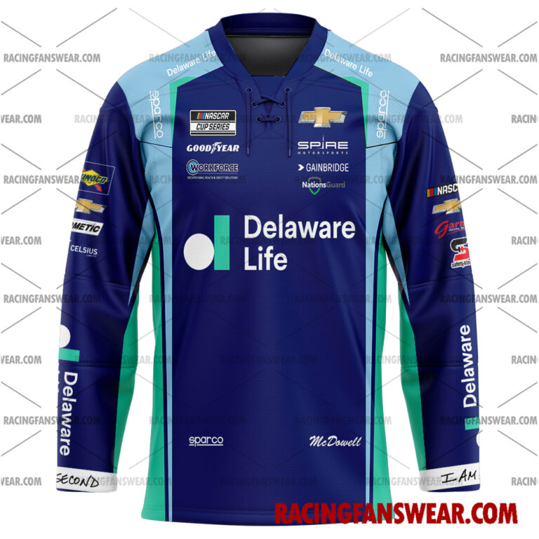 Nascar store - Loyal fans of Michael McDowell's Men's Baseball Jersey,Women's Baseball Jersey,Kid's Baseball Jersey,Men's Hockey Jerseys,WoMen's Hockey Jerseys,Youth's Hockey Jerseys:vintage nascar racing suit,uniform,apparel,shirts,merch,merchandise,jersey,hoodie,jackets,shorts,sweatshirt,outfits,clothes