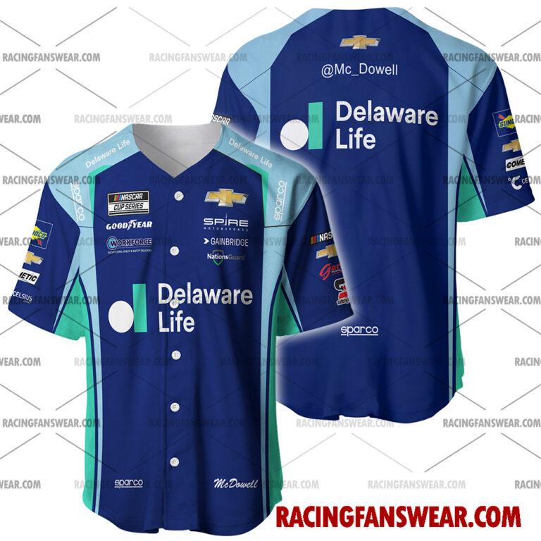 Nascar store - Loyal fans of Michael McDowell's Men's Baseball Jersey,Women's Baseball Jersey,Kid's Baseball Jersey,Men's Hockey Jerseys,WoMen's Hockey Jerseys,Youth's Hockey Jerseys:vintage nascar racing suit,uniform,apparel,shirts,merch,merchandise,jersey,hoodie,jackets,shorts,sweatshirt,outfits,clothes