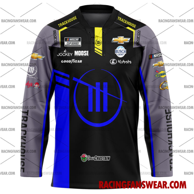 Nascar store - Loyal fans of Ross Chastain's Men's Baseball Jersey,Women's Baseball Jersey,Kid's Baseball Jersey,Men's Hockey Jerseys,WoMen's Hockey Jerseys,Youth's Hockey Jerseys:vintage nascar racing suit,uniform,apparel,shirts,merch,merchandise,jersey,hoodie,jackets,shorts,sweatshirt,outfits,clothes