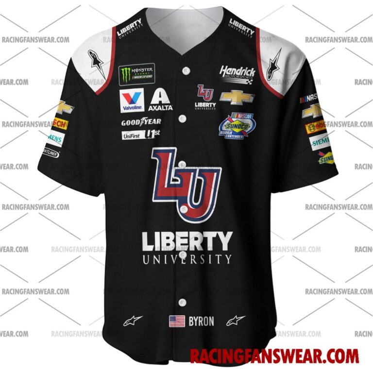 Nascar store - Loyal fans of William Byron's Men's Baseball Jersey,Women's Baseball Jersey,Kid's Baseball Jersey,Men's Hockey Jerseys,WoMen's Hockey Jerseys,Youth's Hockey Jerseys:vintage nascar racing suit,uniform,apparel,shirts,merch,merchandise,jersey,hoodie,jackets,shorts,sweatshirt,outfits,clothes