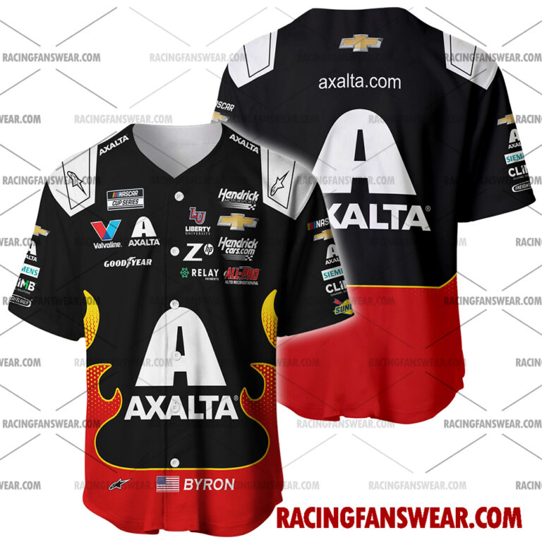 Nascar store - Loyal fans of William Byron's Men's Baseball Jersey,Women's Baseball Jersey,Kid's Baseball Jersey,Men's Hockey Jerseys,WoMen's Hockey Jerseys,Youth's Hockey Jerseys:vintage nascar racing suit,uniform,apparel,shirts,merch,merchandise,jersey,hoodie,jackets,shorts,sweatshirt,outfits,clothes