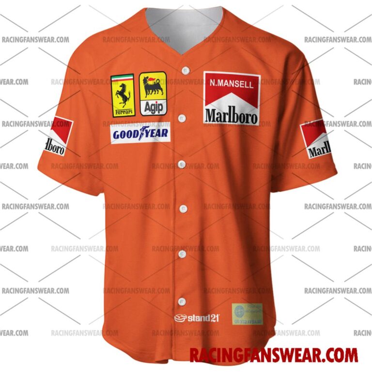 Formula One store - Loyal fans of Nigel Mansell's Men's Baseball Jersey,Women's Baseball Jersey,Kid's Baseball Jersey,Men's Hockey Jerseys,WoMen's Hockey Jerseys,Youth's Hockey Jerseys:vintage formula one racing suit,uniform,apparel,shirts,merch,merchandise,jersey,hoodie,jackets,shorts,sweatshirt,outfits,clothes