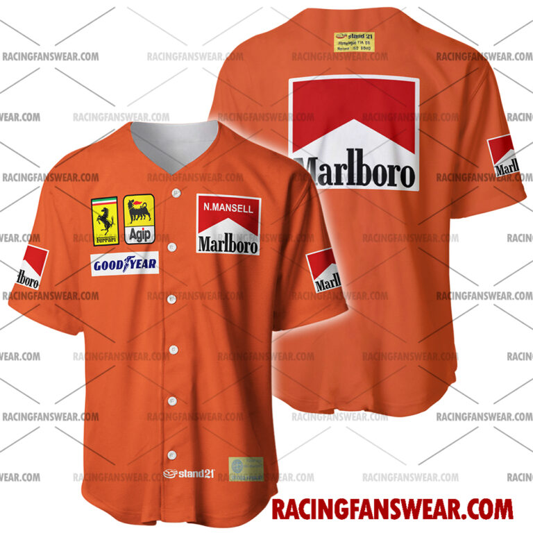 Formula One store - Loyal fans of Nigel Mansell's Men's Baseball Jersey,Women's Baseball Jersey,Kid's Baseball Jersey,Men's Hockey Jerseys,WoMen's Hockey Jerseys,Youth's Hockey Jerseys:vintage formula one racing suit,uniform,apparel,shirts,merch,merchandise,jersey,hoodie,jackets,shorts,sweatshirt,outfits,clothes