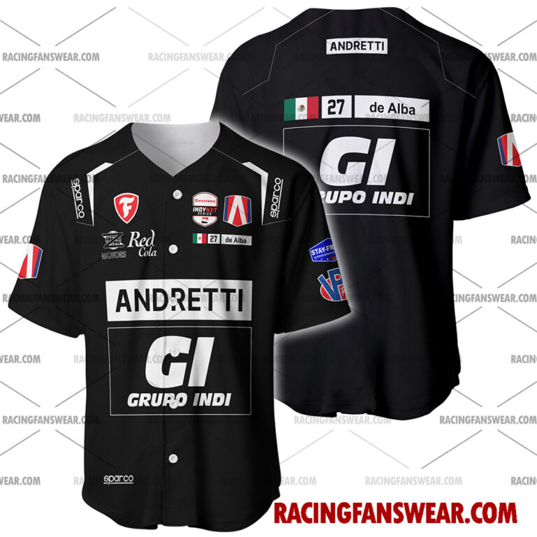 IndyCar store - Loyal fans of Salvador de Alba's Men's Baseball Jersey,Women's Baseball Jersey,Kid's Baseball Jersey,Men's Hockey Jerseys,WoMen's Hockey Jerseys,Youth's Hockey Jerseys:Vintage indycar racing suit,uniform,apparel,shirts,merch,merchandise,jersey,hoodie,jackets,shorts,sweatshirt,outfits,clothes