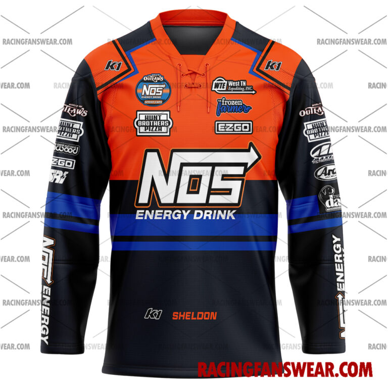 Sheldon Haudenschild World of Outlaws Racing 2023 Uniform Apparel Clothes Baseball Jersey Hockey Jersey Suit for daily life, Fabric: 95% polyester and 5% spandex, Regular fit, Stitch Color: automatically matched based on patterns