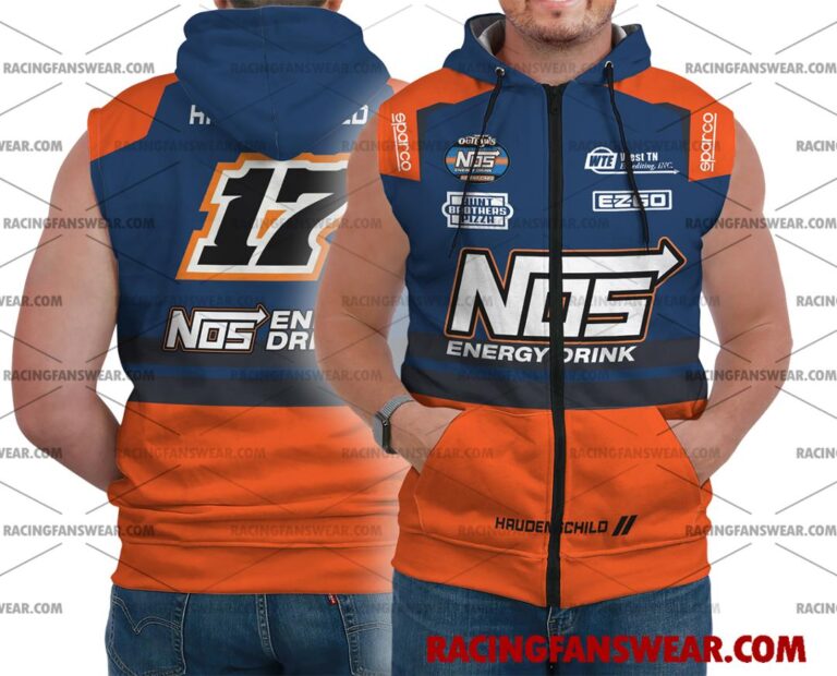 Sheldon Haudenschild World of Outlaws Racing 2023 Uniform Apparel Clothes Bomber Thick Coat Sleeveless Hoodie Hooded T-Shirt Suit for daily life, Fabric: 95% polyester and 5% spandex, Regular fit, Stitch Color: automatically matched based on patterns