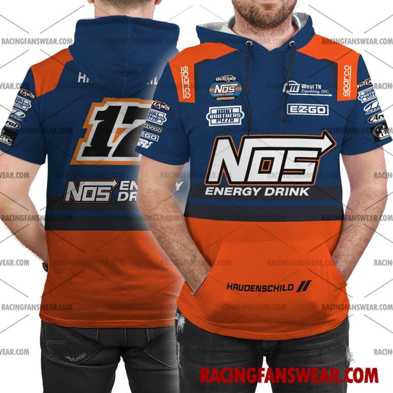 Sheldon Haudenschild World of Outlaws Racing 2023 Uniform Apparel Clothes Bomber Thick Coat Sleeveless Hoodie Hooded T-Shirt Suit for daily life, Fabric: 95% polyester and 5% spandex, Regular fit, Stitch Color: automatically matched based on patterns