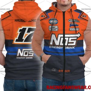 Sheldon Haudenschild World of Outlaws Racing 2023 Uniform Apparel Clothes Bomber Thick Coat Sleeveless Hoodie Hooded T-Shirt Suit for daily life, Fabric: 95% polyester and 5% spandex, Regular fit, Stitch Color: automatically matched based on patterns